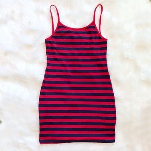 Charlotte Russe tank dress blue red size large.